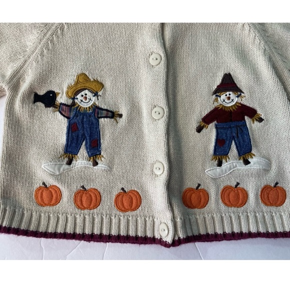 Y2K 2nd Step Fall Tan Scarecrow Pumpkin
Cardigan button Sweater 12M - Picture 5 of 10